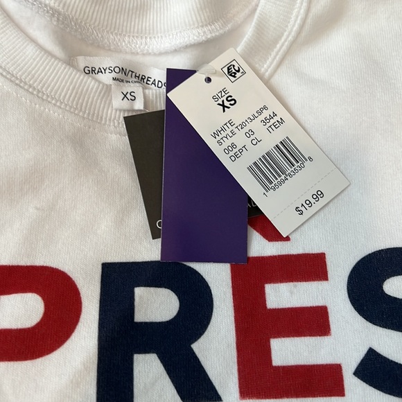 Cropped White Apres Ski Sweatshirt - Picture 4 of 8